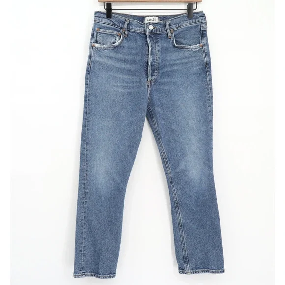 Agolde Women's Riley High Rise Straight Crop Jeans Style A056B 1370 Sz 29 - Picture 1 of 8